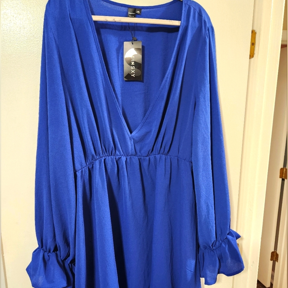 Blue mini dress